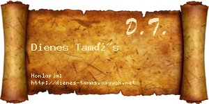Dienes Tamás névjegykártya